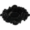 Ekena Millwork Kinsley Flowing Leaf Ceiling Medallion, Hand-Painted Black Pearl, 30 3/8"W x 20 3/4"H x 1"P CM30KIBPS - alternate 1